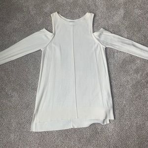 Trouve Cream colored open shoulder sweater top
